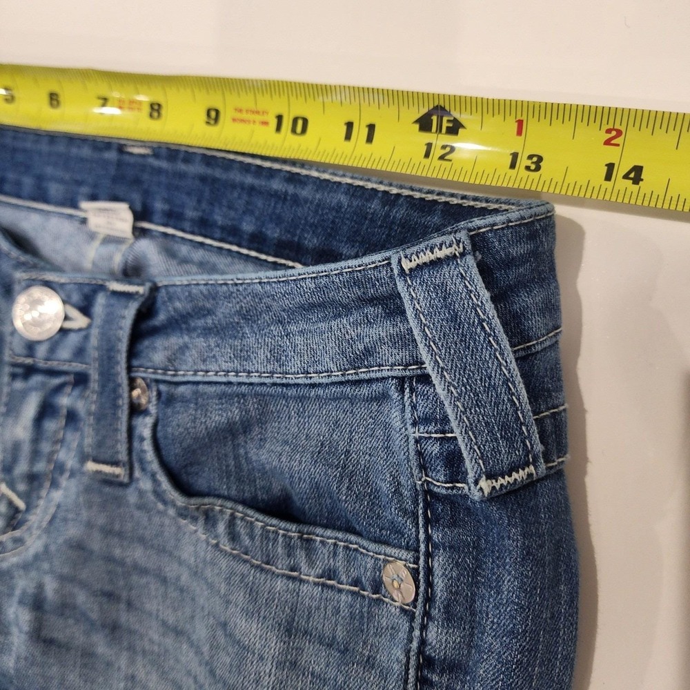 AUTHENTIC True Religion Jeans Women 26 Light Wash Skinny Low Rise Hidden Pocket - Picture 6 of 14